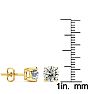 2 Carat Diamond Stud Earrings In 14 Karat Yellow Gold Image-4