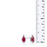 1 1/4ct Oval Ruby and Diamond Earrings in 14k White Gold Image-5
