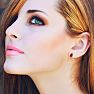 1 1/4ct Oval Ruby and Diamond Earrings in 14k White Gold Image-6