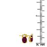 2ct Oval Ruby and Diamond Earrings in 14k Yellow Gold Image-4