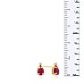 1 1/4ct Pear Ruby and Diamond Earrings in 14k Yellow Gold Image-5