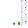 1ct Pear Emerald and Diamond Earrings in 14k Yellow Gold Image-5
