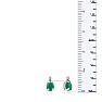 1ct Pear Emerald and Diamond Earrings in 14k White Gold Image-5