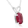 .60ct Oval Ruby Pendant in 14k White Gold Image-2