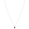 .60ct Oval Ruby Pendant in 14k White Gold Image-3