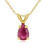 .60ct Pear Shaped Ruby Pendant in 14k Yellow Gold Image-1