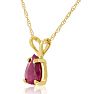 .60ct Pear Shaped Ruby Pendant in 14k Yellow Gold Image-2