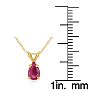 .60ct Pear Shaped Ruby Pendant in 14k Yellow Gold Image-5