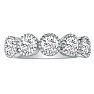 2 Carat Five Diamond Wedding Band In Platinum Image-1