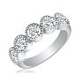 2 Carat Five Diamond Wedding Band In Platinum Image-2