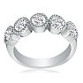 2 Carat Five Diamond Wedding Band In Platinum Image-3