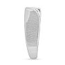 Classic Diagonal .03ct Men's Diamond Band in 10k White Gold Image-4