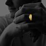 Classic Diagonal .03ct Mens Diamond Band in 10k Yellow Gold Image-5