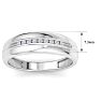 Modern Channel Set Mens Diamond Band in 10k White Gold Image-5