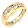 Modern Channel Set Men's Diamond Band in 10k Yellow Gold Image-2