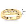 Modern Channel Set Men's Diamond Band in 10k Yellow Gold Image-5
