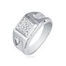 Mens Diamond Rings: 1/5ct 9-Diamond Stylish Mens Ring Image-2