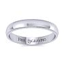10K White Gold 3MM Milgrain Ladies and Mens Wedding Band, Size 5 Image-1