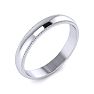 14K White Gold 3MM Milgrain Ladies and Mens Wedding Band, Size 7 Image-2