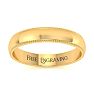 14K Yellow Gold 4MM Milgrain Ladies and Mens Wedding Band, Size 16 Image-1
