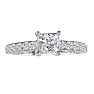 1 1/4 Carat Princess Cut Diamond Engagement Ring In 14k White Gold Image-1