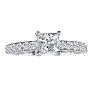 1 1/4 Carat Princess Cut Diamond Engagement Ring In 14k White Gold Image-1