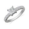 1 1/4 Carat Princess Cut Diamond Engagement Ring In 14k White Gold Image-2
