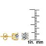 2 Carat Diamond Stud Earrings In 14 Karat Yellow Gold Image-4