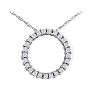 Sweet and Sparkly 1/10ct Circle Diamond Pendant in White Gold Image-1