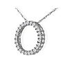 Sweet and Sparkly 1/10ct Circle Diamond Pendant in White Gold Image-2