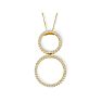 Diamond Pendants: 1/3ct Double Circle Diamond Pendant in 14k Yellow Gold Image-1