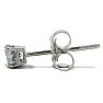 1/3ct Princess Diamond Stud Earrings In 14k White Gold Image-3