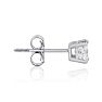 1/2ct Princess Diamond Stud Earrings In 14k White Gold Image-4