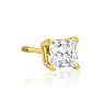 1/2ct Princess Diamond Stud Earrings In 14k Yellow Gold Image-3