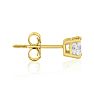 1/2ct Princess Diamond Stud Earrings In 14k Yellow Gold Image-4