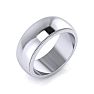 18K White Gold 8MM Milgrain Ladies and Mens Wedding Band, Size 7 Image-2
