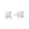 1ct Princess Cut Diamond Stud Earrings in 14k White Gold. Amazing Clearance Price!