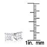 1 1/4ct Fine Quality Princess Diamond Stud Earrings In 14k White Gold Image-4