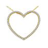 Estate Jewelry 1/2ct Diamond Heart Necklace in 10 Karat Yellow Gold Image-1