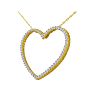 1/2ct Diamond Heart Necklace in 10k Gold Image-2