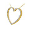1/2ct Diamond Heart Necklace in 10k Gold Image-3