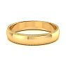 18K Yellow Gold 4MM Heavy Milgrain Ladies and Mens Wedding Band, Size 4 Image-3