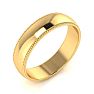 10K Yellow Gold 5MM Heavy Milgrain Ladies and Mens Wedding Band, Size 5 Image-2