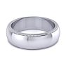 18K White Gold 6MM Heavy Milgrain Ladies and Mens Wedding Band, Size 3 Image-3