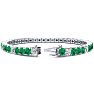 13 1/3 Carat Emerald and Diamond Alternating Tennis Bracelet In 14 Karat White Gold, 8 1/2 Inches Image-2