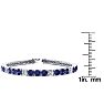 9 Carat Tanzanite and Diamond Alternating Tennis Bracelet In 14 Karat White Gold, 7 Inches Image-4