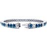 9 3/4 Carat Blue and White Diamond Alternating Tennis Bracelet In 14 Karat White Gold, 7 1/2 Inches Image-2