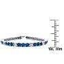 9 3/4 Carat Blue and White Diamond Alternating Tennis Bracelet In 14 Karat White Gold, 7 1/2 Inches Image-4