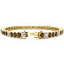11 1/5 Carat Chocolate Bar Brown Champagne and White Diamond Alternating Tennis Bracelet In 14 Karat Yellow Gold, 8 1/2 Inches Image-2