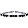 11 3/4 Carat Black and White Diamond Alternating Tennis Bracelet In 14 Karat White Gold, 9 Inches Image-1